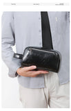 Male Long Money Wallets Mobile Phone Pouch Men Messenger Bag Anti-Theft Men's Fingerprint Lock Bags for Men Leather Hand Bag