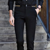 Black Suit Pants for Men Spring and Autumn Stretchy and Non-Ironing Office Trousers Slim Fit Formal Pants for Men Dress Pants