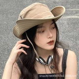 Women's Hiking Bucket Hat, Outdoor Wide brim Fishing Hat, Trekking Sun Hat, Western Big Head Circumference Cowboy Hat for Men