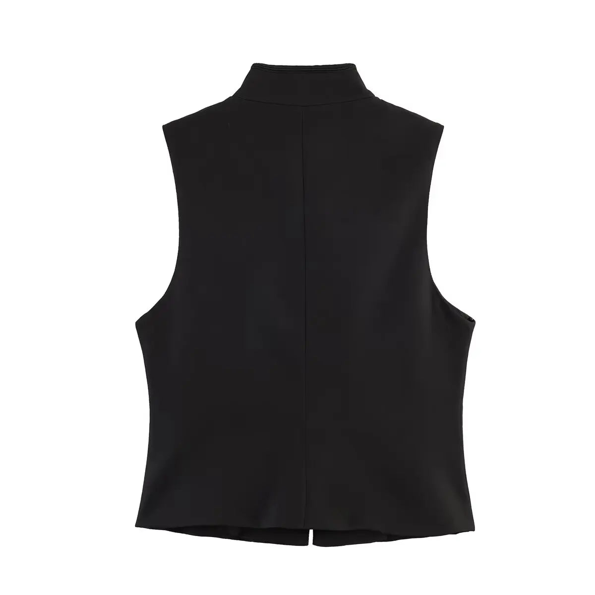 SLTNX Women's Top 2026 Spring New Black Sleeveless Rope Knot Decorative Slim Fit Top Vest Unique Fashion Cool Trendy