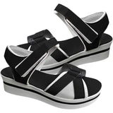 Women's Platform Wedge Sandals with Open Toe and Ankle Strap, Casual Summer Footwear