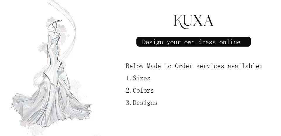 KUXA Chiffon Tulle Pleat Evening Dress Customized Woman Party Dresses Ankle Length Mermaid Formal Prom Gowns For Woman New 2026