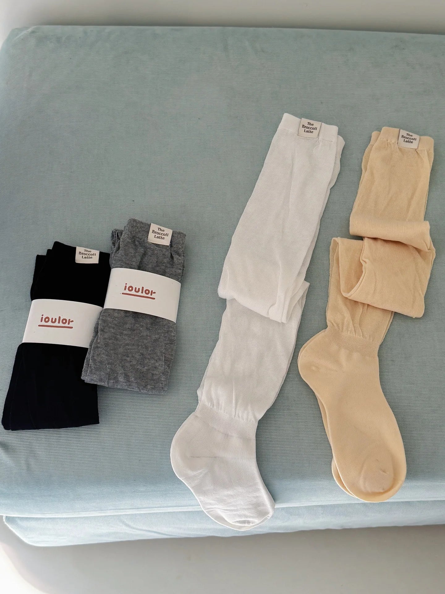 Korean Thigh High Socks Women Stockings Solid Color Mesh Calf Socks Stockings Japanese JK Knee High Socks Thigh High Stockings
