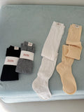 Korean Thigh High Socks Women Stockings Solid Color Mesh Calf Socks Stockings Japanese JK Knee High Socks Thigh High Stockings