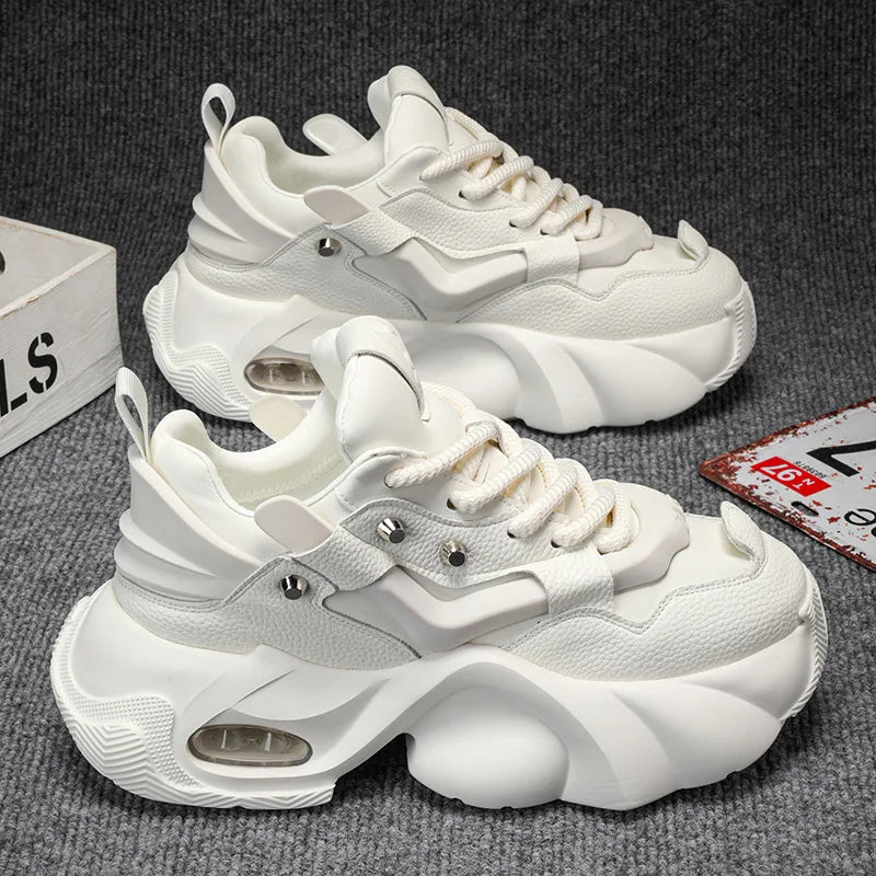 Men's Shoes Luxury Casual Breathable Sneakers for Men Comfortable Low Top Platform Boots for Men Height Increasing Sneakers