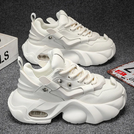 Men's Shoes Luxury Casual Breathable Sneakers for Men Comfortable Low Top Platform Boots for Men Height Increasing Sneakers