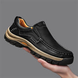 Stylish Men's Leather Loafers Men Thick Bottom Business Shoe Classic Leather Man Casual Shoes Senior Brand Male Walking Footwear
