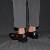 Rome Style Men's Sandals Genuine Cow Leather Summer Buckle Strap Hollow Out Casual Business Wedding Dress Shoes Men Open Shoes