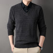 Winter Men Fleece Sweater Thickened Pullover Shirt Collar Sweaters Velvet Clothing Autumn Winter Jumpers Fashion Knitwear