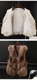 Faux Fur Plush Vests Women Loose Sleeveless Waistcoats Female 2024 New Autumn Winter Fashion Outwears Lady PU Leather Fur Vest