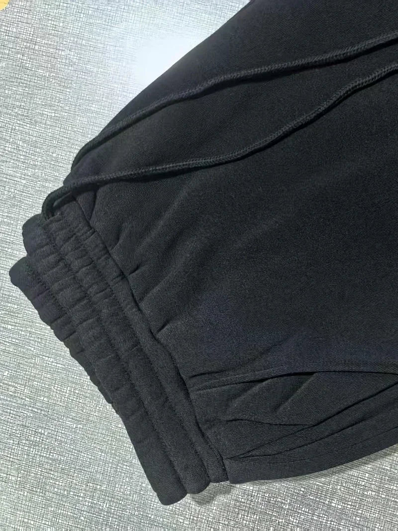 Plus Size - Plus Size - Plus Size Women'S Casual Solid Color, Machine Washable Fabric with Drawstring Pocket Shorts