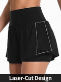 Anfilia 3" Women High Waisted Swim Board Shorts UPF 50+ Quick Dry Swim Trunks with Liner