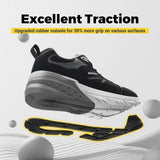 FitVille Newest Walking Shoes for Men Wide Width Sneakers with Arch Support for Flat Feet Heel Pain Relief Plantar Fasciitis