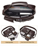 Men's Retro Messenger Bag with Waterproof Design, Large Capacity Laptop Briefcase for Office Work, Travel and School