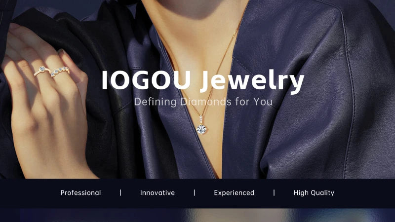 IOGOU 3mm/4mm/5mm/6.5mm/8mm/9mm/10mm/11mm D VVS1 Moissanite Stud Earrings 925 Silver Four Claw Earrings For Women Fine Jewelry