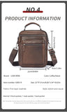 LION VERA Men's Shoulder Bag Casual Mobile Phone Zipper Bag Large Capacity Business Genuine Leather Travel Crossbody Bag