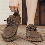 New Trend Man Hiking Shoes Lightweight Soft Mesh Flats Comfortable Non-slip Sneakers Outdoor Casual Sports Shoes Men's Trainers