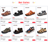 DEKABR Casual Shoes Men Sandals Real Leather Outdoor Mens Summer Sandals Fashion Comfortable Soft Sandals Plus Size 38-48