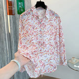 THHONE New Fashion Autumn Blouse Woman Cotton Loose Print Blusa Mujer Camisas Long Sleeve Casual Korean Elegant Women's Clothing