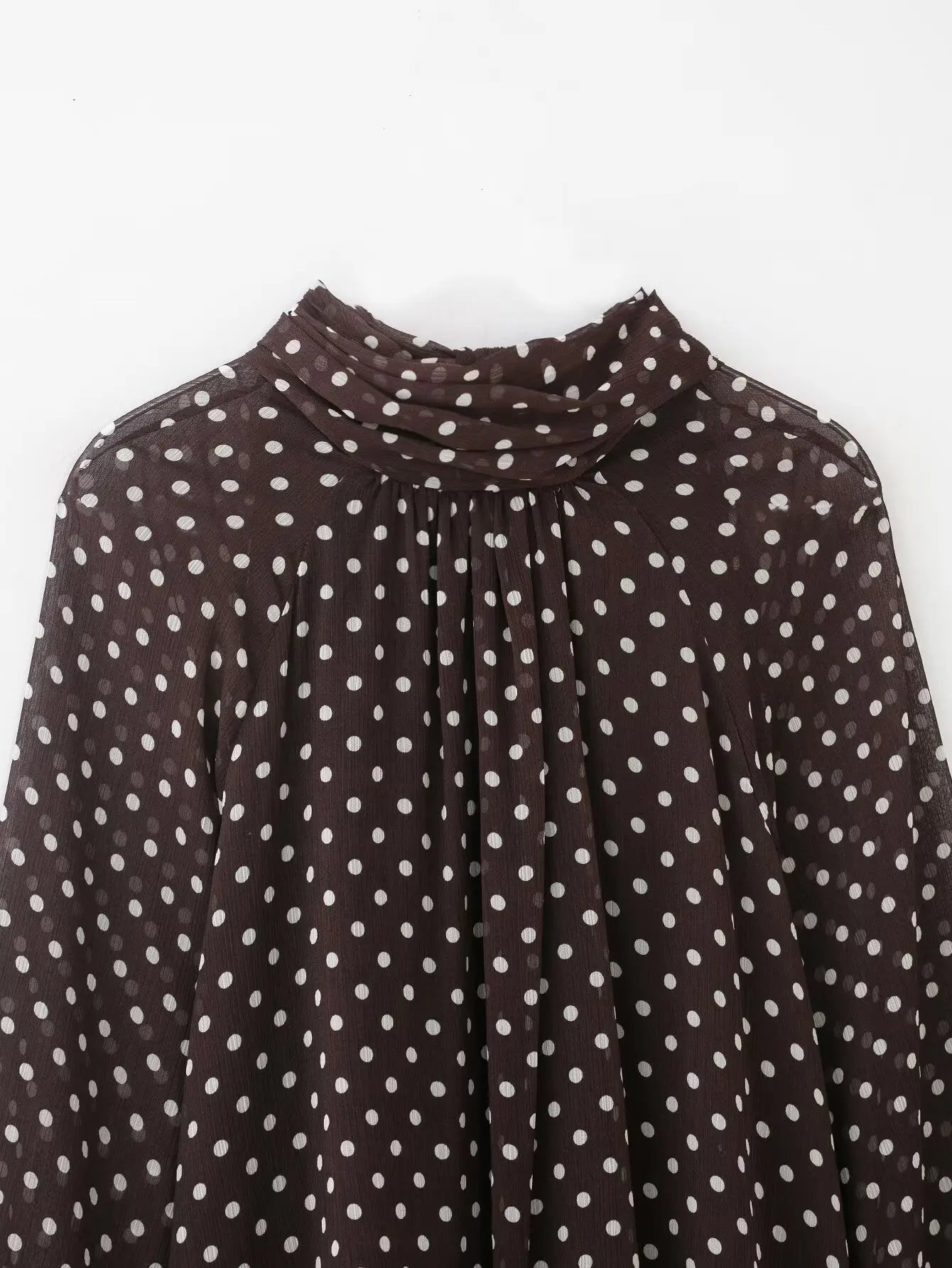 Women's Dots Printed Blouse Shirt Spring Autumn Fashion Long Sleeve Bow Lace-Up Blouse Shirt Lady Elegant High Street Blouses