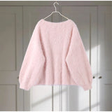 Chic Speckled Knit Cardigan Round Neck Shoulder Pads Long Sleeve Single Breasted Patch Pockets Daily Women Top 2026 Autumn Tops