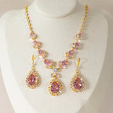 3pcs Elegant Bride Necklace Earrings Set Luxury High End Jewelry for Women Evening gown accessory set Party Accessories