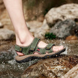 Mens Sandals Soft Non Slip Soles Outdoor Water Hiking Shoes Mesh Quick Drying Breathable Casual Walking Summer Sandals Man