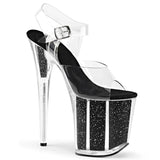 Rncksi 2025 Fashion Sexy Pole dancing Summer 20cm PVC Women Sandals Thin High Heels Sandals Slip-On Size 35-42