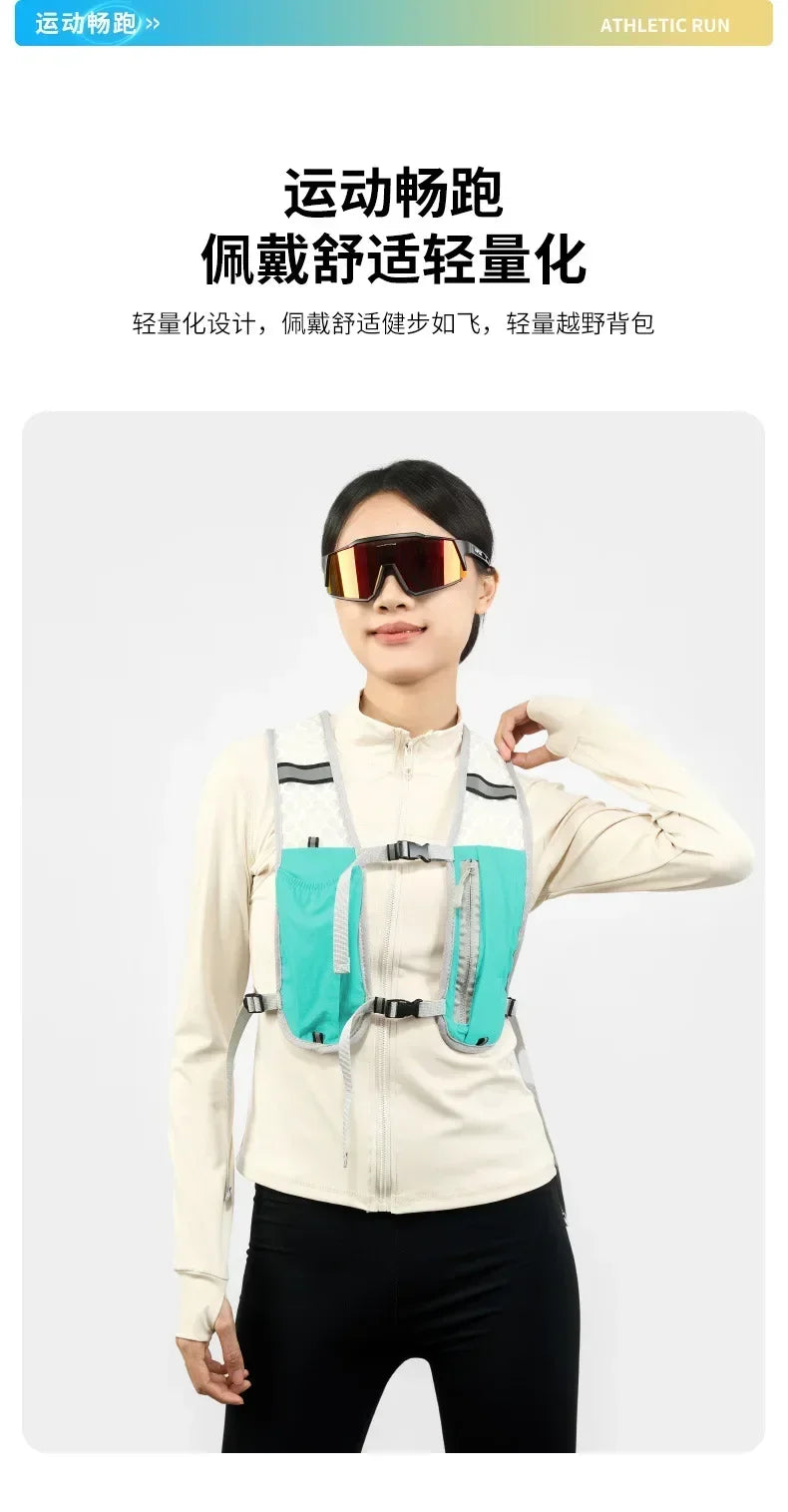 Women Men Running Hydration Vest Camping Hydration Bladder Bag Water Pack Backpack Vest for Trail Hiking Gear Cycling Jogging