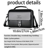 Stylish Men's Leather Shoulder Bag, Casual Crossbody Purse with Adjustable Strap, Perfect for Work, Travel, and Daily Commute