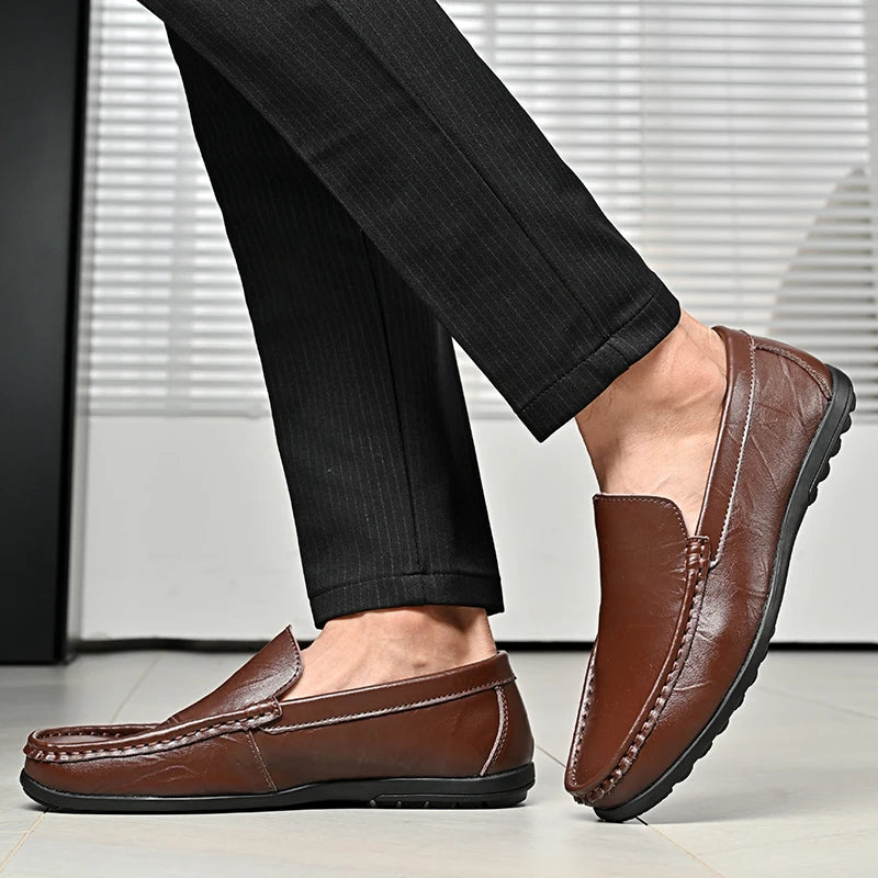 Hot-selling Men's Casual Shoes PU Leather Male Loafers New Arrival Moccasins Light Comfortable Man Driving Wedding Flats Slip-On