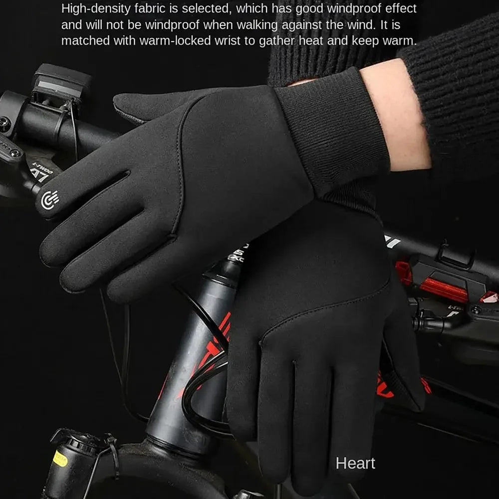 Autumn Winter Outdoor Cycling Gloves Gym Fitness Sports Running Warm Touch Screen Nonslip Gloves Motorcycle Gloves Men Women