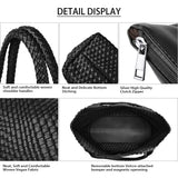 Woven Tote Bag Womens Purse Vegan Leather Shoulder Handbags - Fashion Summer Beach Tote Bags - Large Travel Totes