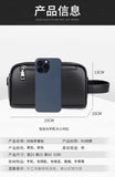 Male Long Money Wallets Mobile Phone Pouch Men Messenger Bag Anti-Theft Men's Fingerprint Lock Bags for Men Leather Hand Bag