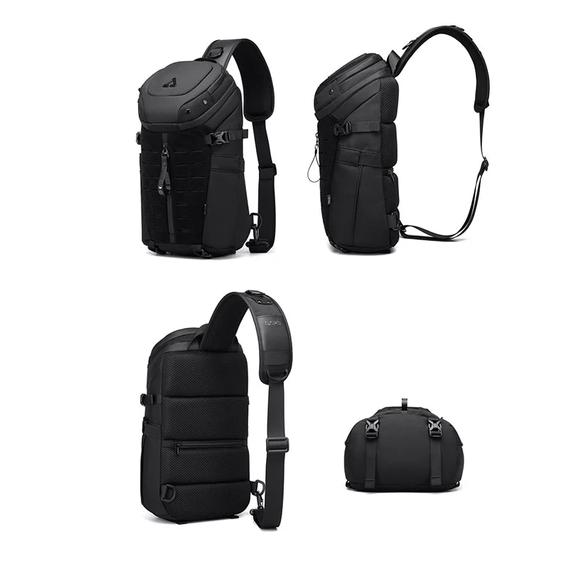 Ozuko Chest Bag Cross Bag Men Waterproof USB Man Crossbody Bag Anti-Theft Short Travel Messenger Sling Fashion Designer