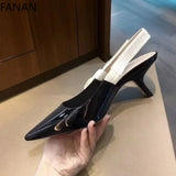 Genuine Leather High Heel Sandals Fabric Embroidery White Sandals Women 2025 Sexy Wedding Shoes Party Single Shoes