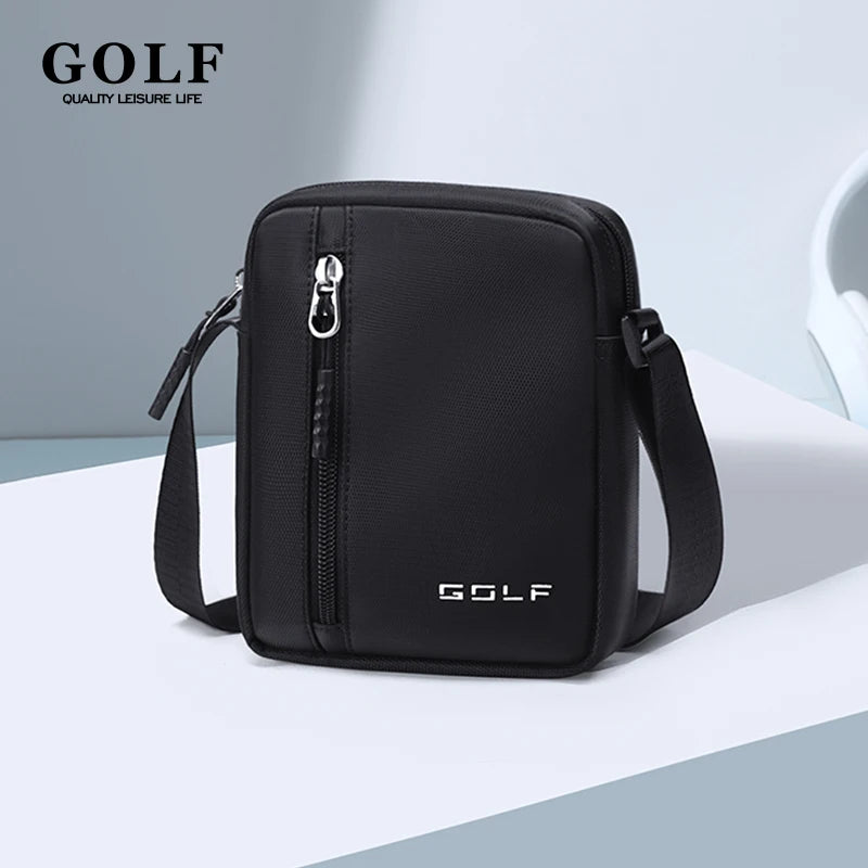 GOLF Mini Shoulder Bag Man Crossbody for Men Black Cross Bag Casual Slim Oxford Small Cell Phone Sling Messeng Bag Lightweight