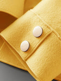 Classic Solid Short Woolen Coats for Woman Autumn Winter Warm Woman Clothing Button Up Female Coat Outfits New In Outerwears