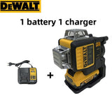 DW089LG 3-Sided 360-Degree 12-Line Green Laser Level with Vertical and Horizontal Alignment, 12V Battery, Model 2025