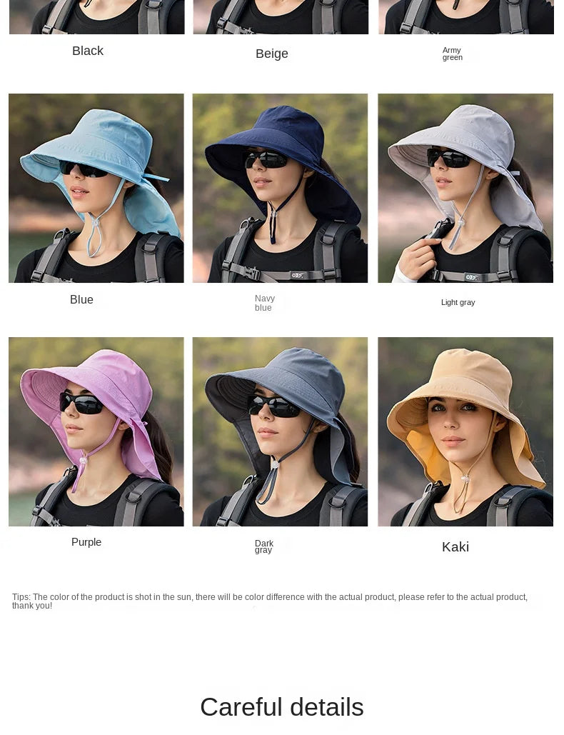Designer Lightweight Ponytail Hole Visor Hats Summer Bucket Hats for Women Big Brim Outdoor Eye Protection Sunscreen Cap Sun Hat