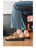 Brand Classic Mens Sandals Summer Genuine Leather Sandals Men Outdoor Casual Lightweight Sandal Fashion Men Sneakers
