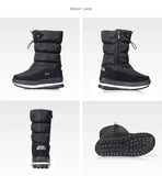 Platform Snow Boots Female Plus Size 42 White Women Boots Winter Shoes Warm Plush Mid-calf Boots Waterproof Rubber Non-slip