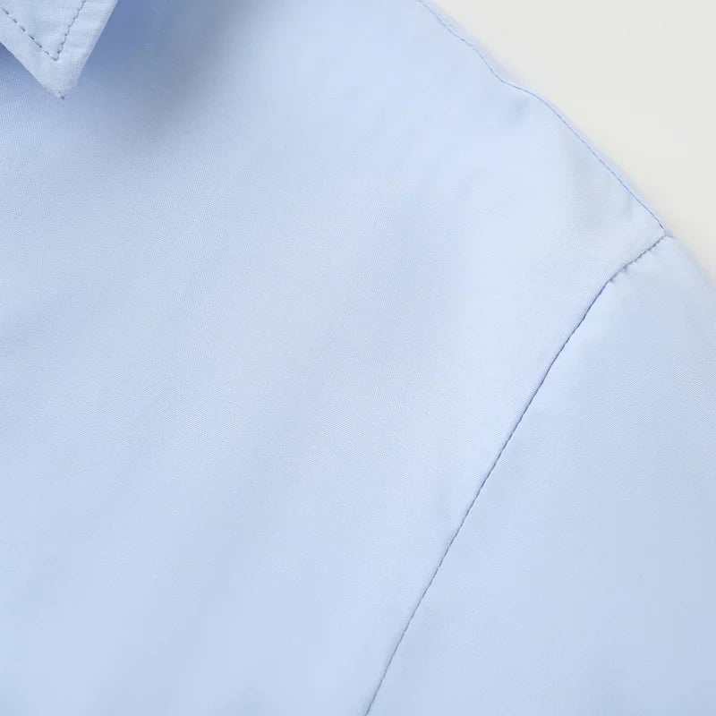 HXAO 2025 Woman Blouses Long Stripe Shirts Women Spring Summer Long Sleeve Blue White Shirt Woman Large Tops Button Up Shirts