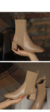 2026 Autumn Winter New Ankle Socks Shoes Women Fashion Large Size 43 Knitted Short Boots Women Slip on High Heels Botas De Mujer