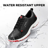 FitVille Men's Wide Toe Box Spiked Golf Shoes, Water‑Resistant Stable Anti‑Slip Outsole, Built‑In Arch Support Lightweight Comfort Golfing Sneakers