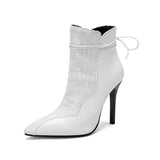 Large Size 34-48 Suede Leather Patchwork Women's Leather Boots Sexy Leopard Print Lace Fashionable Personalized Women's Boots