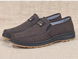 Men Canvas Slip On Shoes Breathable Non Slip Casual Walking Elderly Father Cloth Footwear