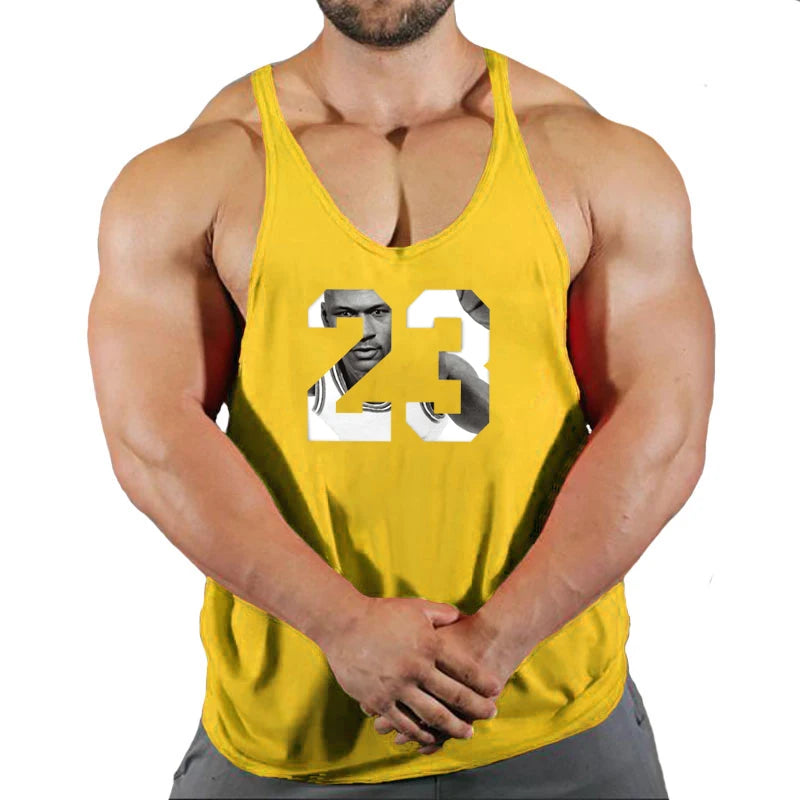 Sleeveless Sweatshirt Muscular Man Gym Shirt Man Men's Clothes Top for Fitness Vests Stringer Clothing Bodybuilding Vest Singlet