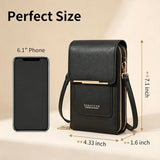 The Women Bag Touch Screen Cell Phone Purse Soft Leather Shoulder Bag Female Handbags Cheap Small Wallet Crossbody Bags