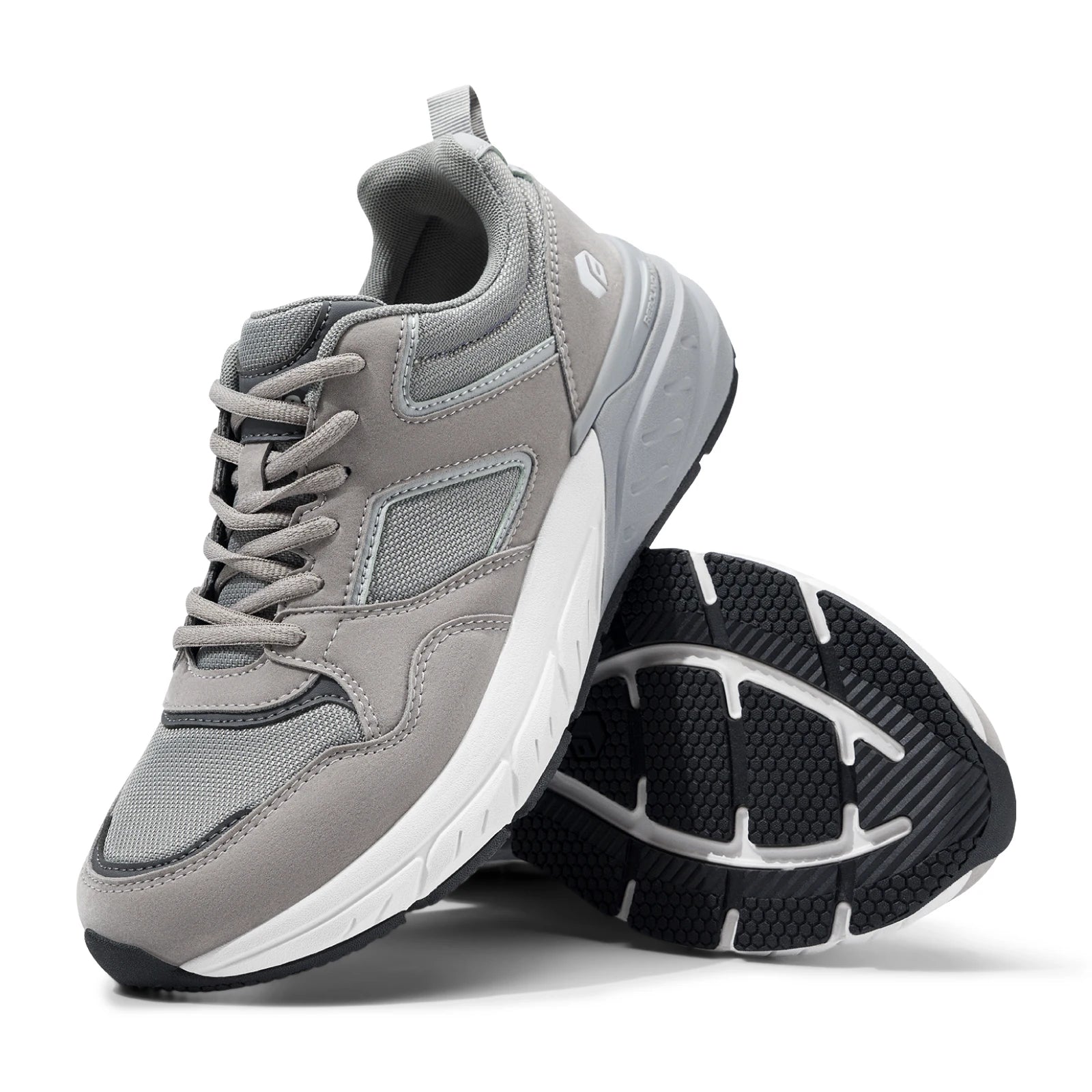 FitVille Newest Walking Shoes for Men Wide Width Sneakers with Arch Support for Flat Feet Heel Pain Relief Plantar Fasciitis